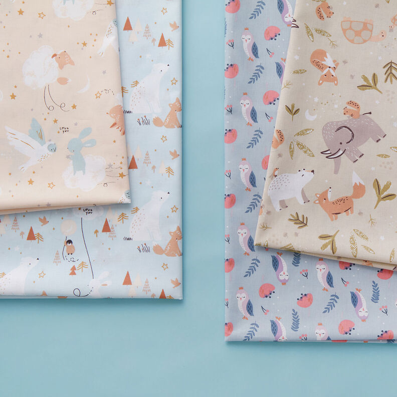 Popelina de algodão Animais de todo o mundo – natural,  image number 6