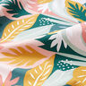 Tecido para decoração Sarja de algodão Esboços de folhas – rosa/verde escuro,  thumbnail number 2
