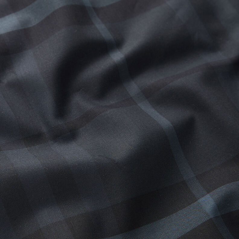Tecido para camisas Xadrez escocês – azul-noite/preto,  image number 2