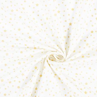Tecido de algodão Cretone Estrelas brilhantes pequenas – dourado, 