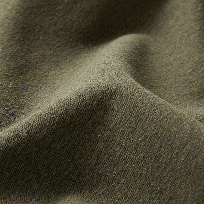 French Terry reciclado Sweat de verão Mistura de algodão – oliva,  image number 2