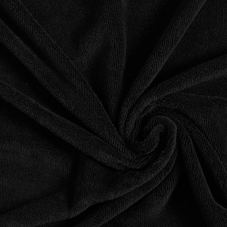 Tecido turco fofo Bambu Liso – preto,  image number 1