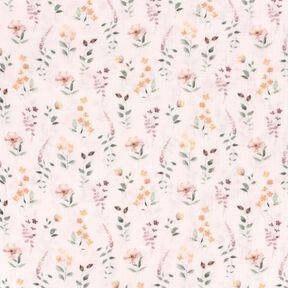 Musselina/ Tecido plissado duplo Prado selvagem Impressão Digital – branco, 