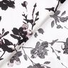 Tecido de viscose Estampado floral abstrato – branco/preto,  thumbnail number 4