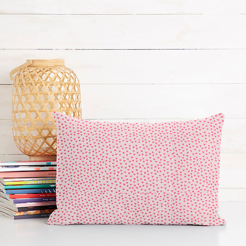 Tecido para decoração Sarja de algodão Mini corações – rosa-claro,  image number 6