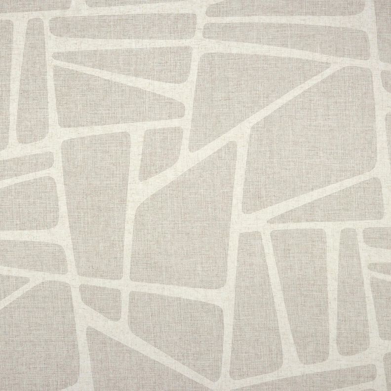 Tecido para cortinados Mix de linho Formas  – taupe claro/natural,  image number 1