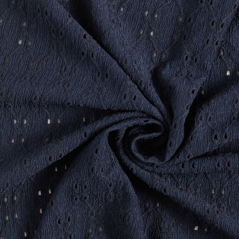 Jersey enrugado Bordado inglês – azul-noite,  image number 3