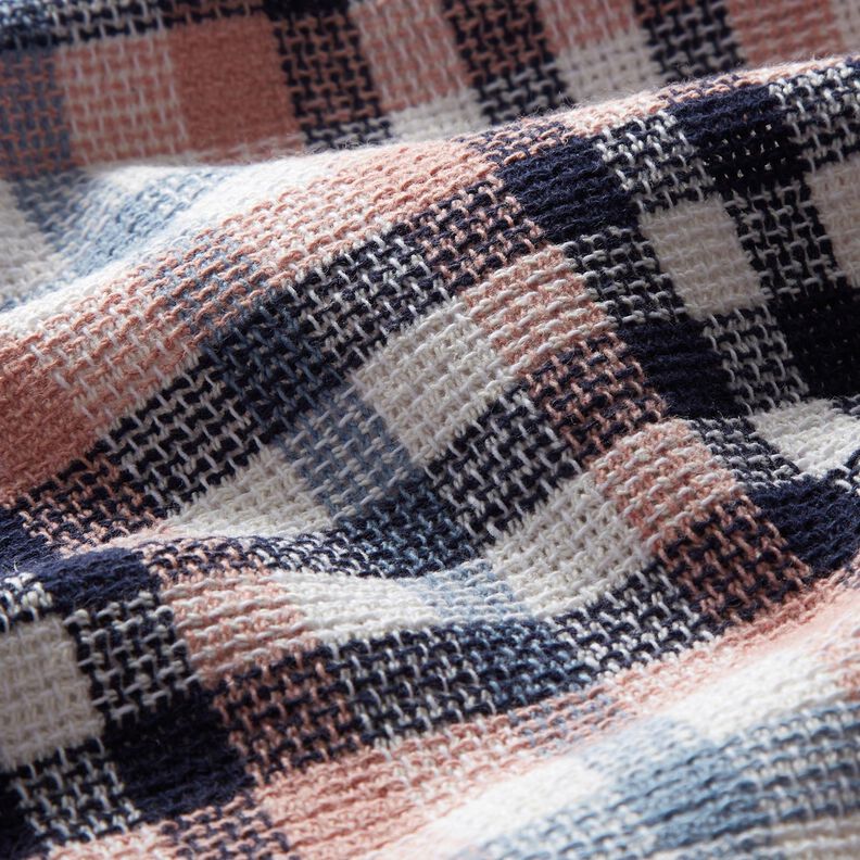 Tecido para sobretudos Mistura de algod&atilde;o Xadrez pequeno &ndash; rosa emba&ccedil;ado/branco,  image number 2