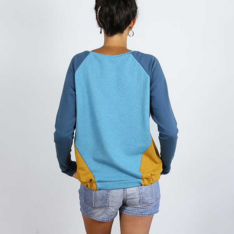 FRAU LILLE - Sweater raglã com costuras divisórias diagonais, Studio Schnittreif  | XS -  XXL,  image number 4