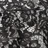 Tecido de renda às flores com rebordo arredondado em ambos os lados – preto,  thumbnail number 3