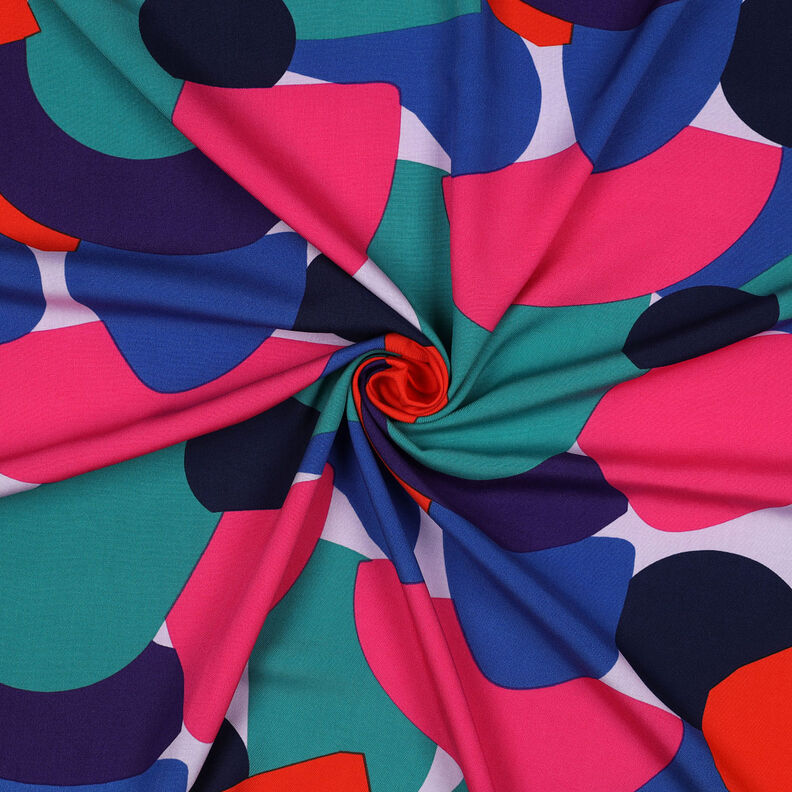 Tecido de viscose LENZING™ ECOVERO™ Rockpool | Nerida Hansen – lavanda/azul petróleo,  image number 3