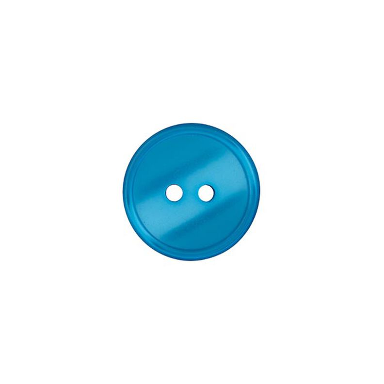 Botão de poliéster, 2 furos  – azul marinho,  image number 1