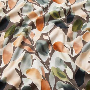 Jersey de algod&atilde;o Flores em aguarela Impress&atilde;o digital &ndash; cobre/pist&aacute;chio, 