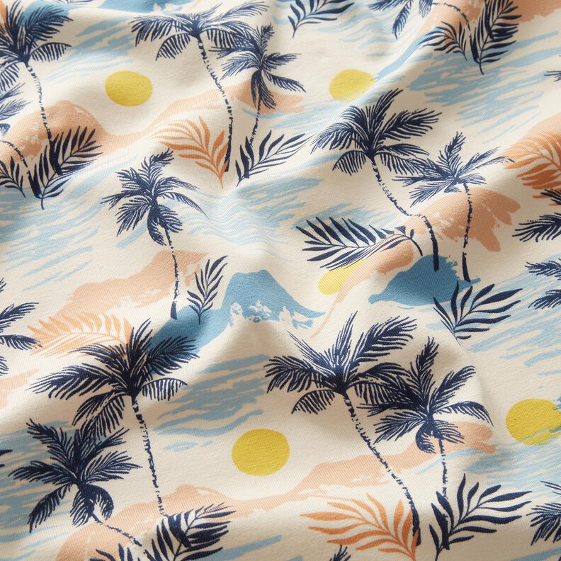 Jersey de algodão Sensação do Havai Impressão Digital – creme,  image number 2