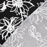 Mix de linho e viscose Girassóis abstratos – preto/branco,  thumbnail number 4