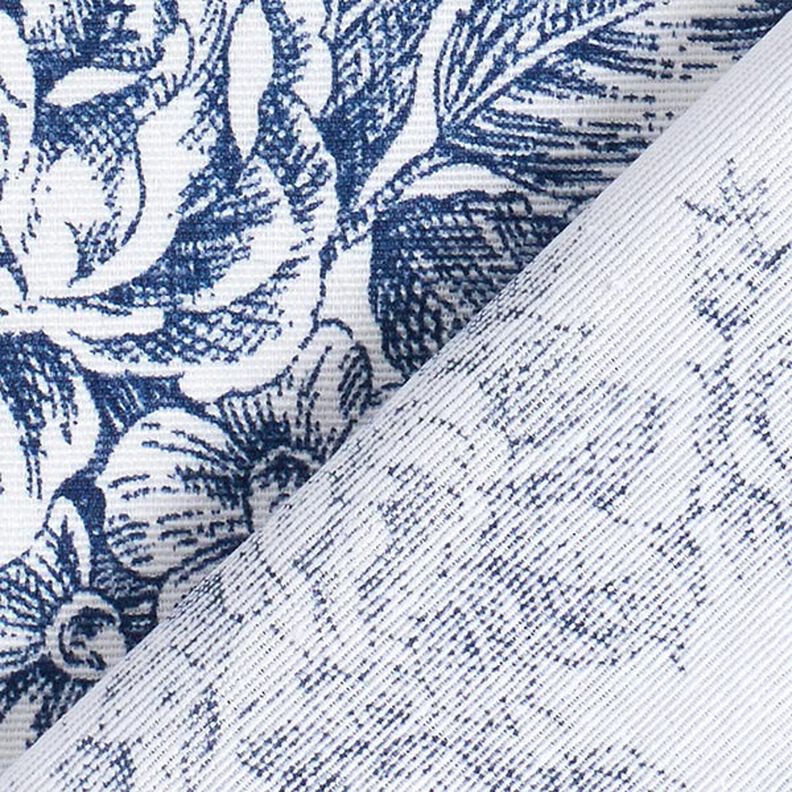 Tecido para decoração Lona Romance – branco/azul,  image number 4