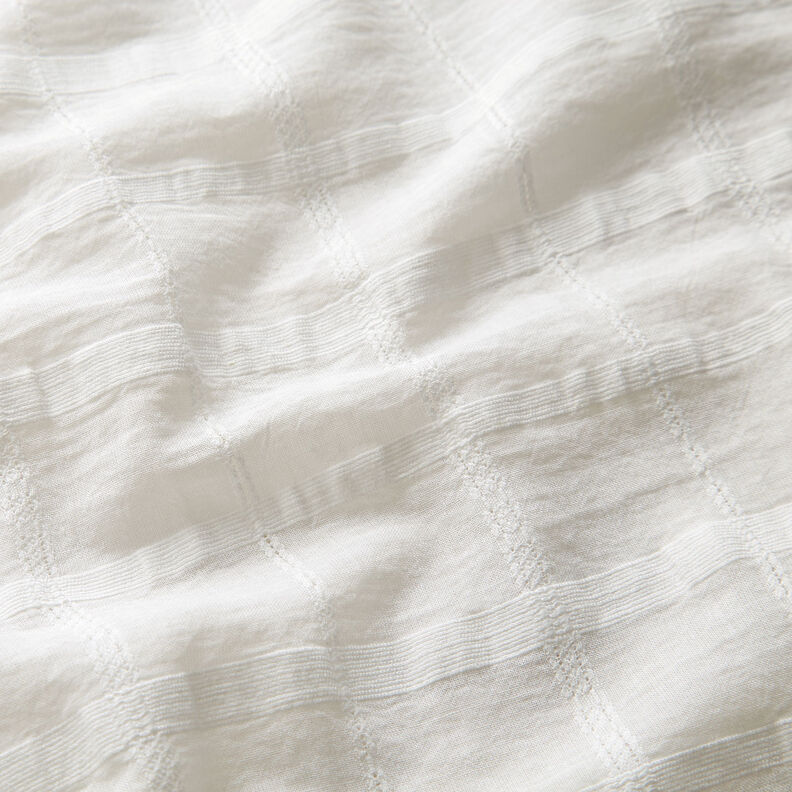 Voile Xadrez tecido – branco,  image number 2