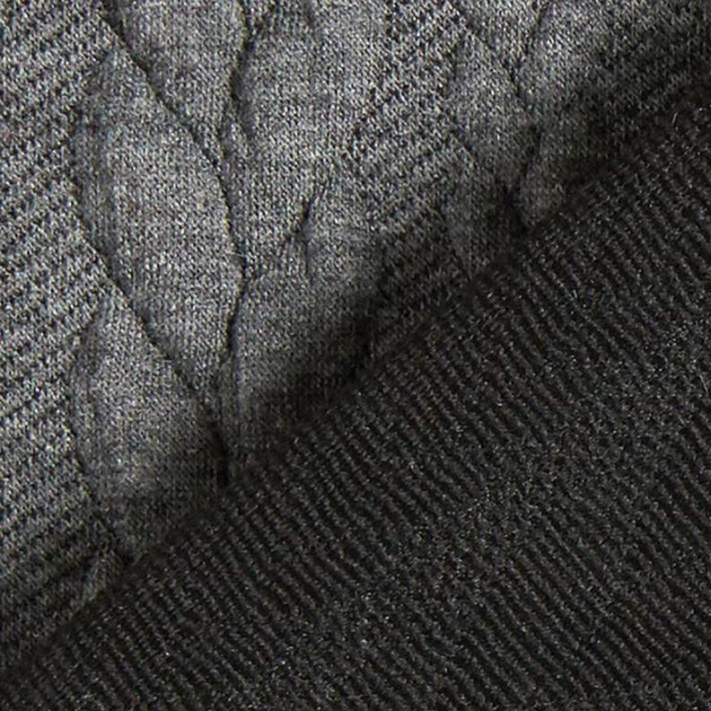 Jersey Jacquard Cloqué Padrão entrançado – cinzento escuro,  image number 4