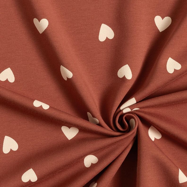 French Terry Sweat de ver&atilde;o Cora&ccedil;&otilde;es dispersos &ndash; vermelho escuro,  image number 3