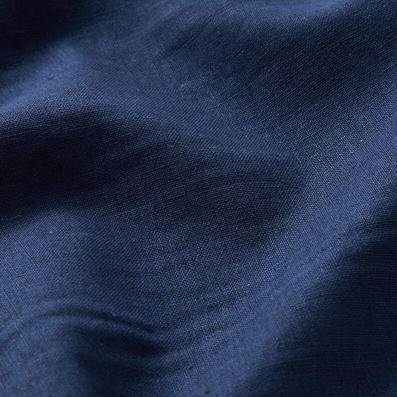 Mistura de linho e algodão, lavado – azul-noite,  image number 2