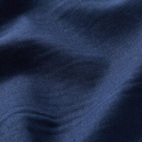 Mistura de linho e algodão, lavado – azul-noite, 