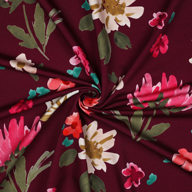 French Terry Colette Impressão Digital | Nerida Hansen – bordô/rosa intenso,  image number 3