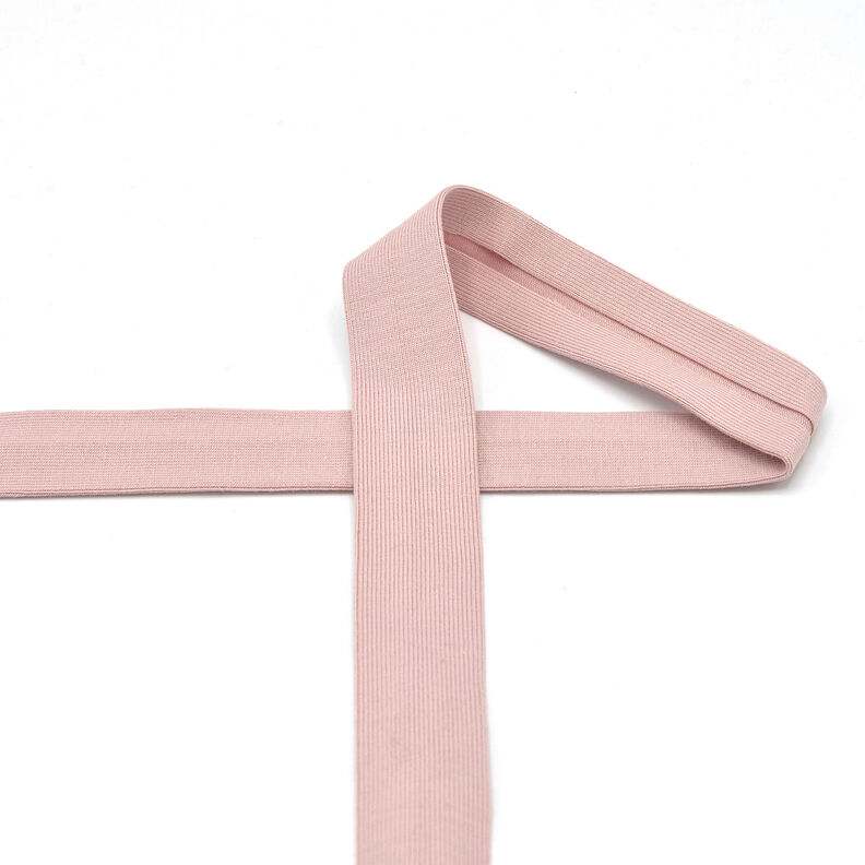 Fita de viés Jersey de algodão [20 mm] – rosa-velho claro,  image number 2