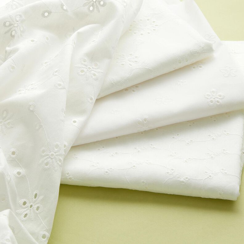 Bordado inglês Gavinha floral grande – branco,  image number 5