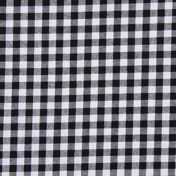 Tecido de algodão Vichy - 1 cm – preto,  image number 1