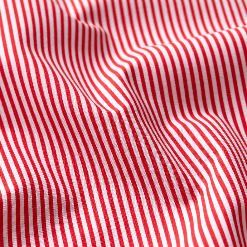 Popelina de algodão Riscas Mini – vermelho/branco,  image number 2
