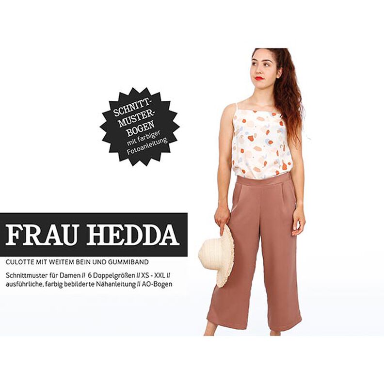 FRAU HEDDA - Culotte com perna larga e cintura elástica, Studio Schnittreif  | XS -  XXL,  image number 1