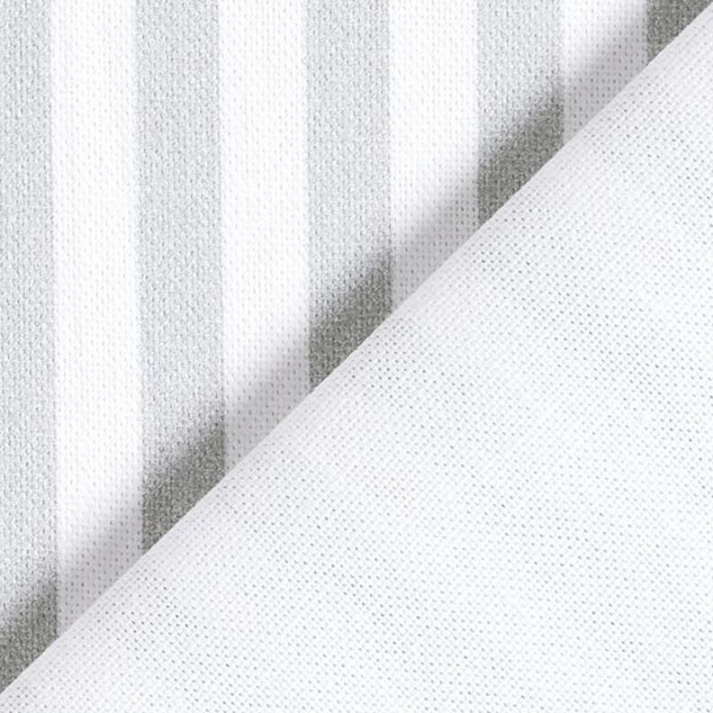 Tecido para decoração Meio linho Panamá Riscas longitudinais – cinzento claro/branco,  image number 4