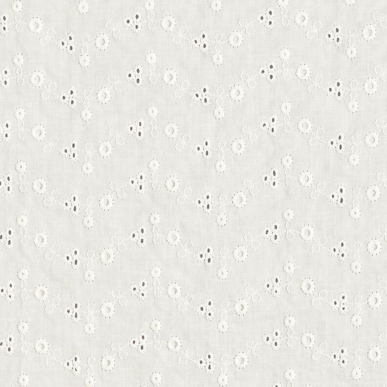 Cambraia de algodão Bordado inglês Florzinha – branco sujo,  image number 1