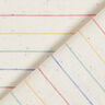 Tecido para decoração Meio linho Panamá Riscas coloridas – natural,  thumbnail number 5