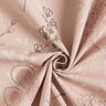 Tecido para decoração Meio linho Panamá Ramos delicados – rosa-velho claro/natural,  thumbnail number 3