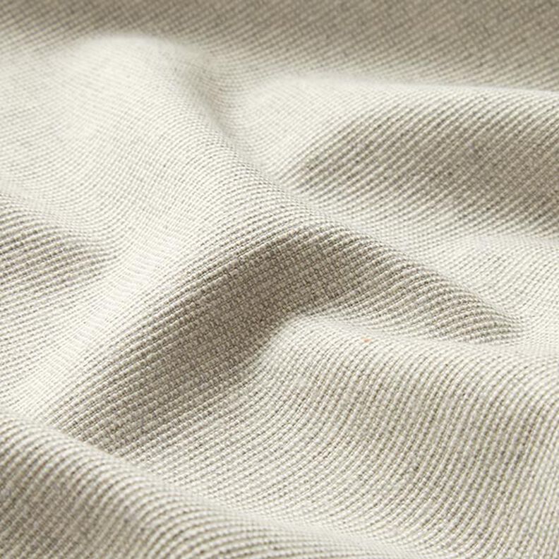 Tecido para decoração Meio linho Panamá Estrutura canelada Algodão reciclado – cinzento-névoa,  image number 2