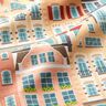 Tecido para decoração Meio linho Panamá Casas de cidade – marfim/taupe,  thumbnail number 2