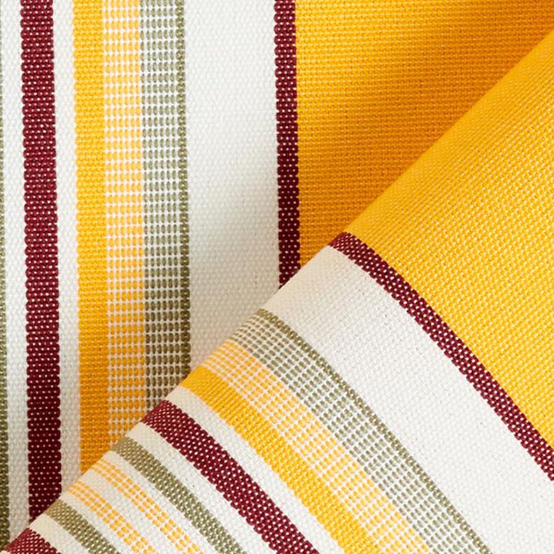 Tecido para toldos Riscas largas e estreitas – amarelo-sol/branco,  image number 4