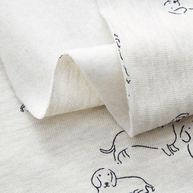 Sweatshirt cardada Cães Melange – branco sujo,  image number 3