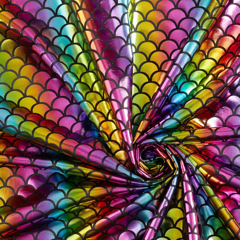 Jersey prateado Escamas de sereia Arco-íris – preto/colorido,  image number 3