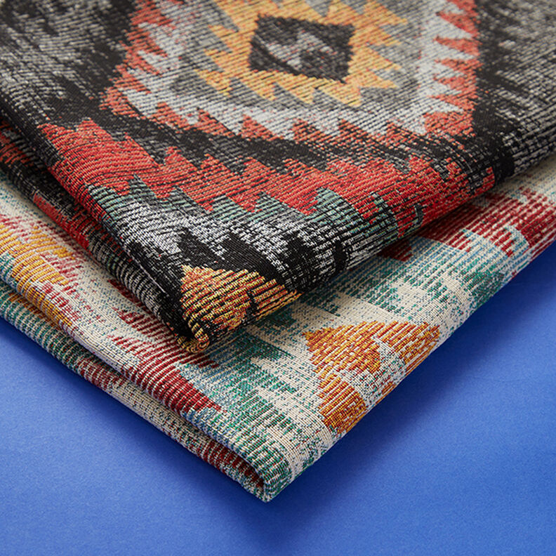 Tecido para decoração Gobelina Losangos étnicos – turquesa claro/bege claro,  image number 5
