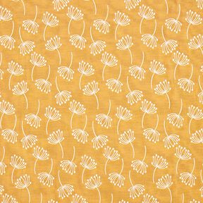 Tecido para mobiliário Jacquard Dentes-de-leão – mostarda, 