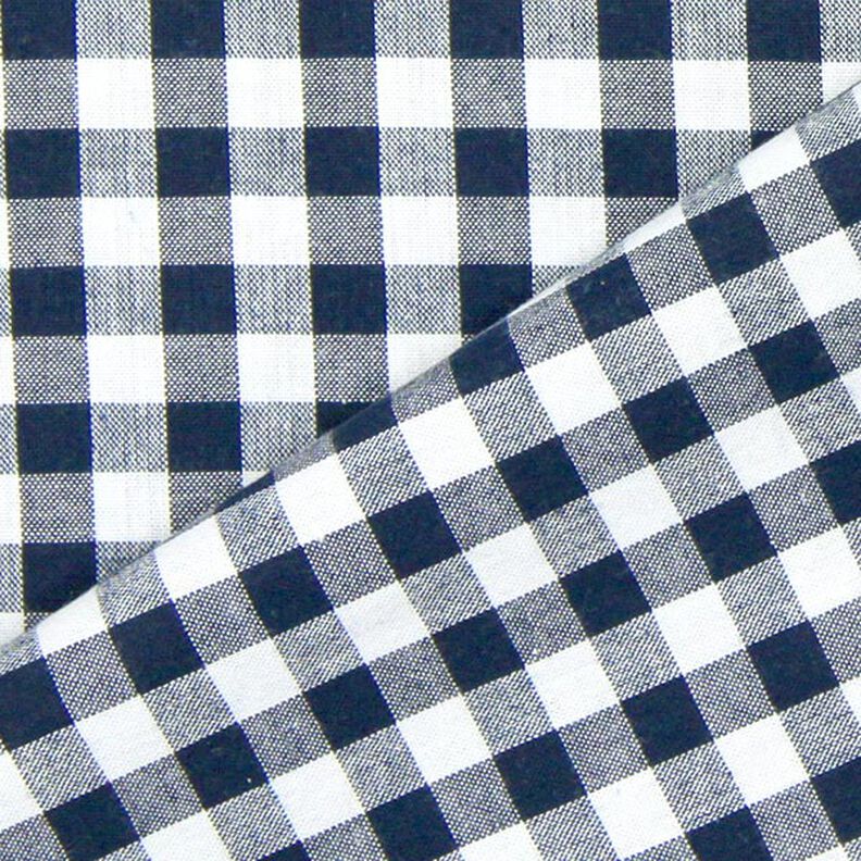 Tecido de algodão Vichy - 1 cm – naval,  image number 3