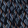 Viscose Stretch Ondas abstratas – preto azulado/jeans azul claro,  thumbnail number 2
