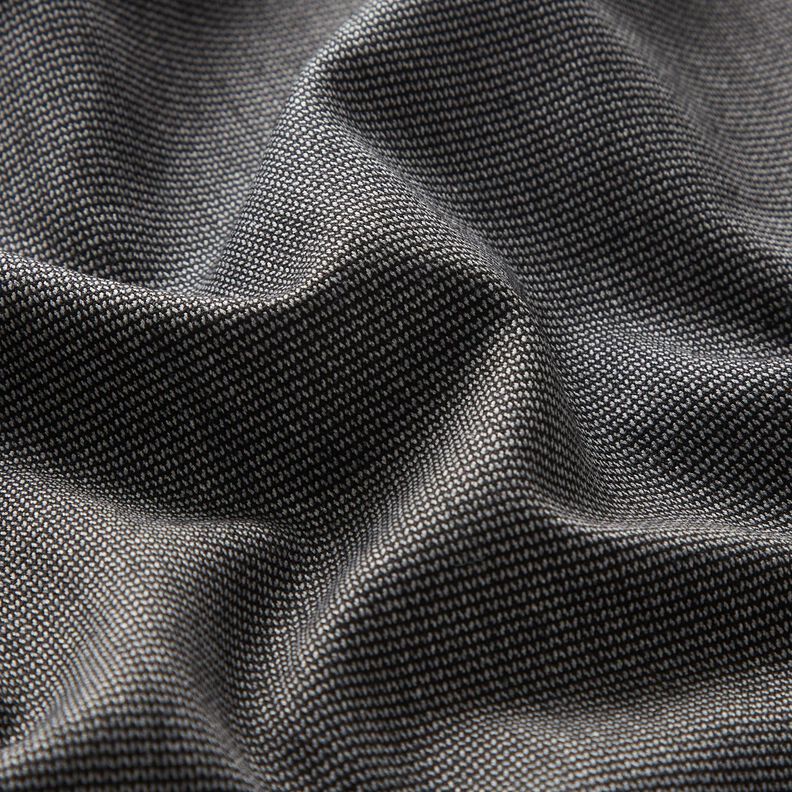 Tecido para calças Stretch Ziguezague – cinzento-prateado/preto,  image number 2