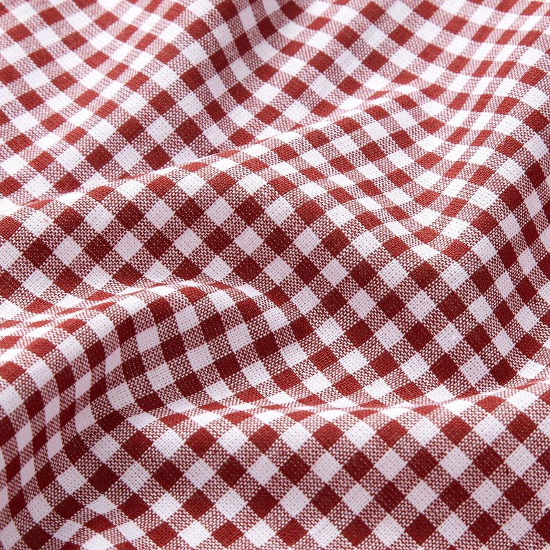 Tecido de algodão Vichy pequeno – vermelho escuro/branco,  image number 2