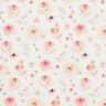 Jersey de algodão Rosas em aguarela Impressão Digital – marfim/salmão,  thumbnail number 1