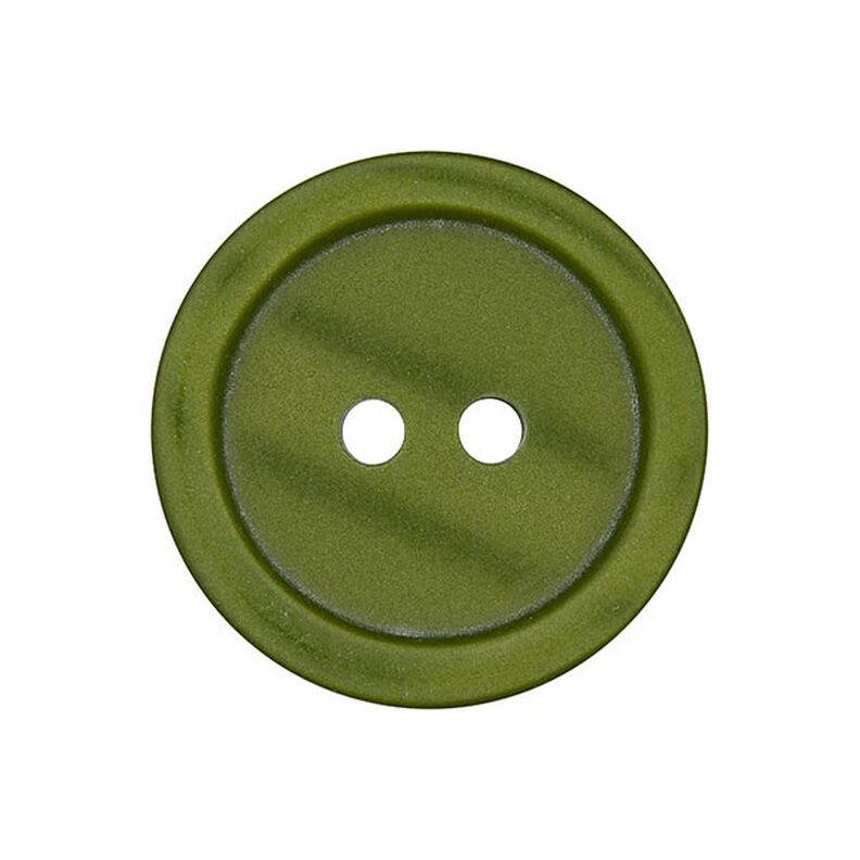 Botão de plástico 2 furos Basic - verde-azeitona,  image number 1