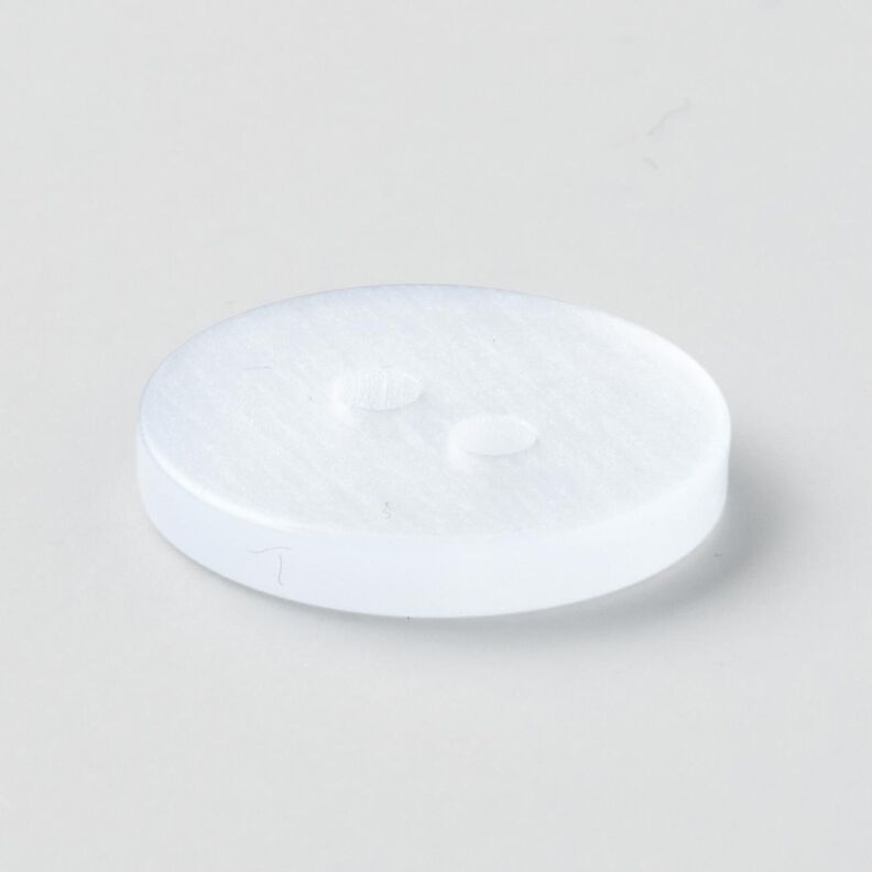 Botão de 2 furos brilhante [Ø 15 mm] – branco,  image number 3