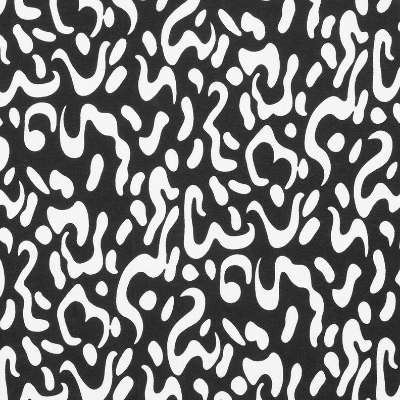 Jersey de viscose Padrão Leo abstrato – preto/branco,  image number 7